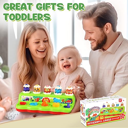 DINORUN Pop up Toy Montessori Toys for 1 2 3 Year Old Boys Girls Baby Toys with Hammer, Early Development & Activity Toys Educational Toys Fine Motor Skills Toys for Babies 6-12 Months