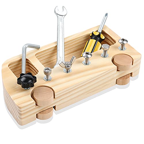BBLIKE Montessori Screw Driver Board for Kids Educational Learning Toys Screw Board Wood Screw Board Pedagogical Skill Toy Early Development & Activity Toys