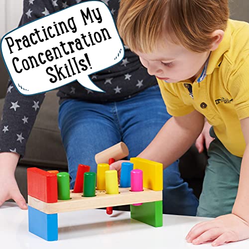 Jaques of London Hammering Bench | Toys for 1 2 3 Boys and Girls | Wooden Toys | Toddler Toys Hammering Toy | Early Development Toys | Since 1795