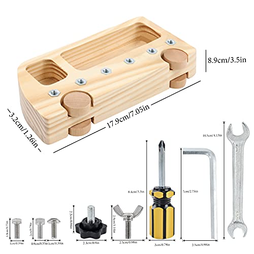 BBLIKE Montessori Screw Driver Board for Kids Educational Learning Toys Screw Board Wood Screw Board Pedagogical Skill Toy Early Development & Activity Toys