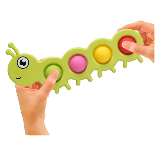 mciskin Simple Fidget Sensory Toy,Flipping Board Toy,Stress Relief Sensory Hand Toy,Sensory Toy Toddler Early Educational Toy,Brain Development Toy For kids Toddler (Caterpillar)