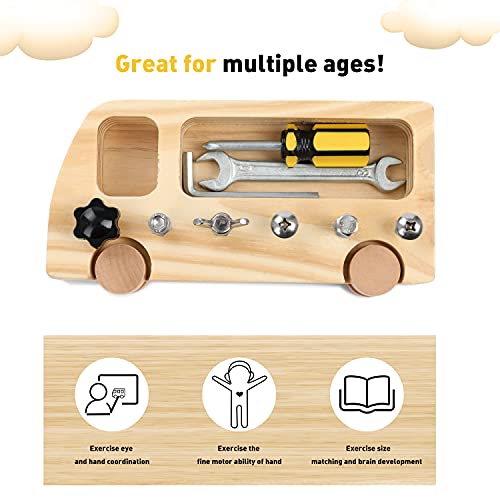 BBLIKE Montessori Screw Driver Board for Kids Educational Learning Toys Screw Board Wood Screw Board Pedagogical Skill Toy Early Development & Activity Toys