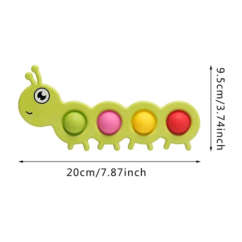 mciskin Simple Fidget Sensory Toy,Flipping Board Toy,Stress Relief Sensory Hand Toy,Sensory Toy Toddler Early Educational Toy,Brain Development Toy For kids Toddler (Caterpillar)
