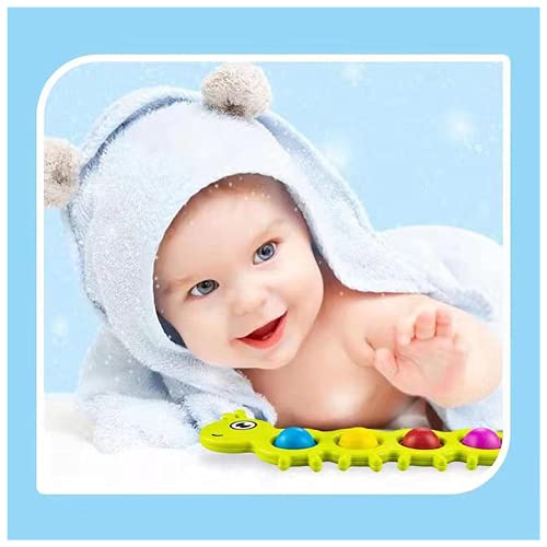 mciskin Simple Fidget Sensory Toy,Flipping Board Toy,Stress Relief Sensory Hand Toy,Sensory Toy Toddler Early Educational Toy,Brain Development Toy For kids Toddler (Caterpillar)