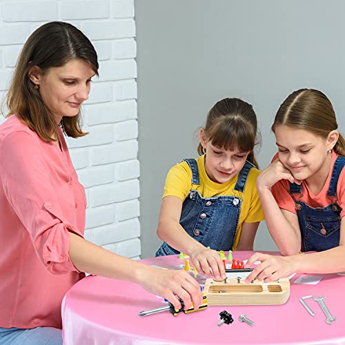 BBLIKE Montessori Screw Driver Board for Kids Educational Learning Toys Screw Board Wood Screw Board Pedagogical Skill Toy Early Development & Activity Toys