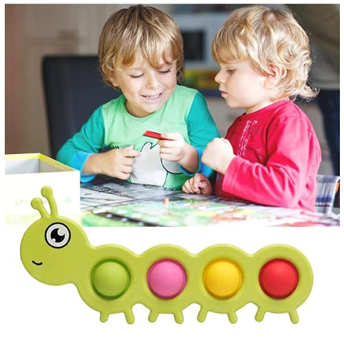 mciskin Simple Fidget Sensory Toy,Flipping Board Toy,Stress Relief Sensory Hand Toy,Sensory Toy Toddler Early Educational Toy,Brain Development Toy For kids Toddler (Caterpillar)