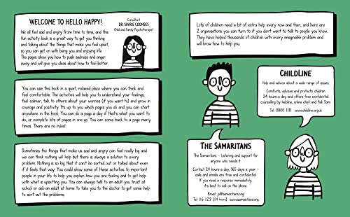 Hello Happy! Mindful Kids: An activity book for children who sometimes feel sad or angry.