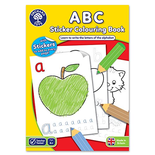 Orchard Toys ABC Colouring and Activity Book, Helps Teach Alphabet, Educational Colouring Activity Book, Perfect for Kids Age 4 Years +, 21cm x 2cm x 29cm