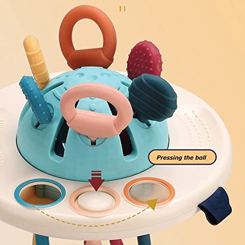 Goorder Montessori Toys for 1 Year Old, Baby Sensory Toys Pull String Early Development Activity Toy for Toddlers, Food Grade Silicone Baby Travel Toys for 1 2 3 4 Year Old Boys Girls
