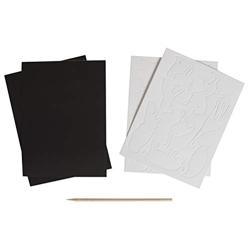 Magic Rainbow Scratch Paper Art Kit for Kids and Adults with Wooden Stylus Scratchers Travel Activity on Airplane or Car, Great Sensory Stress Relief Anxiety Autism ADHD (2 Pieces A5 Scratch Magic)