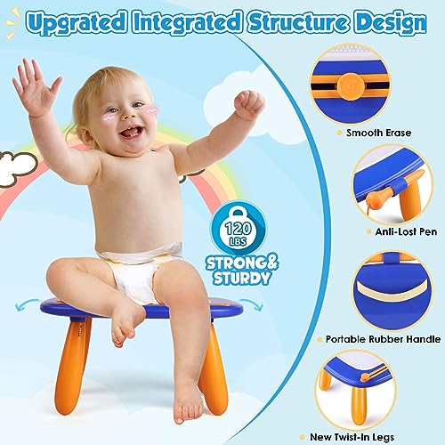 Smasiagon Magnetic Drawing Board for Kids, Toddlers Boy Toys Age 1 2 3, Colorful Erasable Magna Doodle Pad Early Education Learning Development Toy for 18+ Month Old Boys Birthday Gifts, Navy Blue