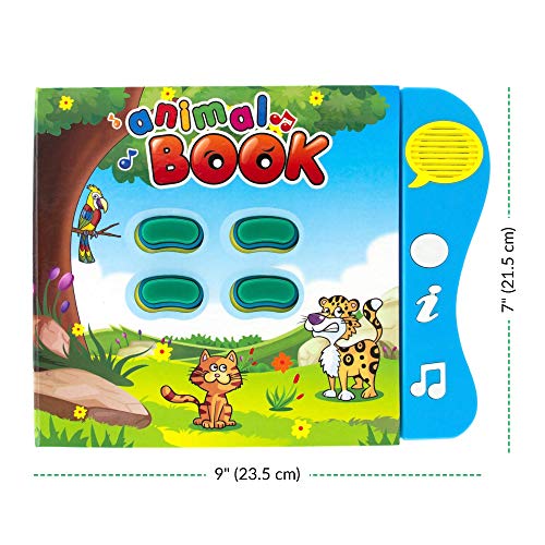 Boxiki kids Animal Learning Sound Book Activity Book for Toddlers 12-18 Months and Early Baby Development. Electronic Animal Book, Play Music, Learn Animal Names, Sounds for Babies 1-2 Years Olds