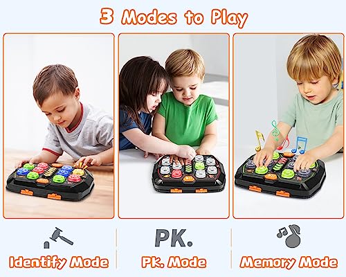 Toys for 3 Year Old Boys - Whack A Mole Game for Toddlers Interactive Kids Toys 1 2 3 4+ Year Old Boys Girls Sound Toys with Light Early Development Activity Games Montessori Gift Pounding Toys