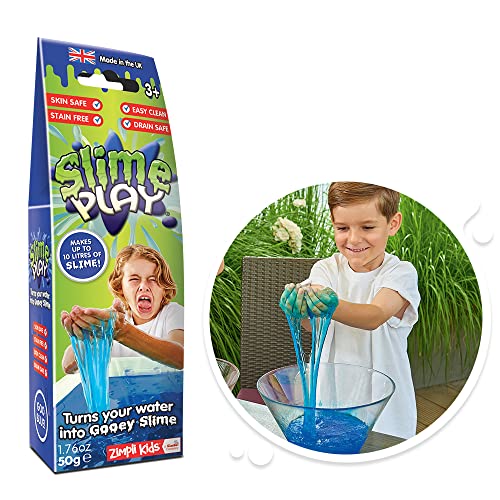 Slime Play Blue from Zimpli Kids, Magically turns water into gooey, colourful slime, Early Development & Activity Toy for Children, Educational Gift for Boys & Girls