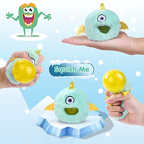 Vicloon Stress Balls for kids Fidget Toys, Stress Relief Balls, Hand Therapy Squeeze Exercise Stress Balls Finger Wrist,Colorful Fidget toy for Arthritis Hand, Finger, ADHD Anxiety (Blue)