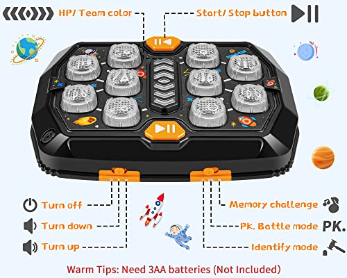 Toys for 3 Year Old Boys - Whack A Mole Game for Toddlers Interactive Kids Toys 1 2 3 4+ Year Old Boys Girls Sound Toys with Light Early Development Activity Games Montessori Gift Pounding Toys