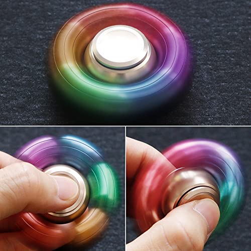 Rainbow Fidgeting Dragon Ball Fidget Hand Spinner Metal Spinning Top AnAnxiety Focus Stress Relief Figit Toys Finger Fingertip Gyro Stress Relief Xmas Birthday Party Favors Gifts for Kids Adults