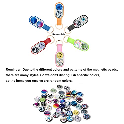 Magnetic Buckle Fidget Toy,Magnetic Fidget Toy Keyring,Finger Magnet Fidget Decompression Toy,Magnetic Ckate Sensory Flip Click Clack Push Keychain Fidget Toys Pack Gift for Kids Adults