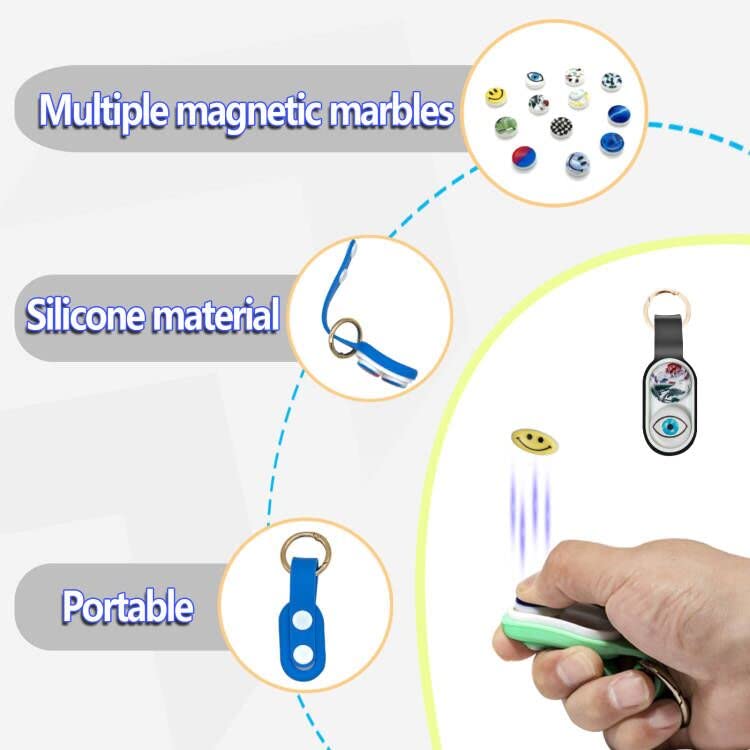 Magnetic Buckle Fidget Toy,Magnetic Fidget Toy Keyring,Finger Magnet Fidget Decompression Toy,Magnetic Ckate Sensory Flip Click Clack Push Keychain Fidget Toys Pack Gift for Kids Adults