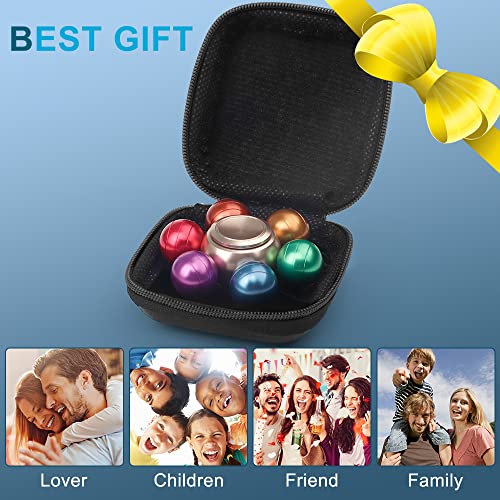 Rainbow Fidgeting Dragon Ball Fidget Hand Spinner Metal Spinning Top AnAnxiety Focus Stress Relief Figit Toys Finger Fingertip Gyro Stress Relief Xmas Birthday Party Favors Gifts for Kids Adults