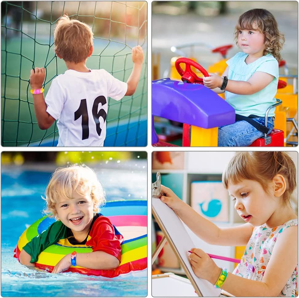 Ainiv 12PCS Fidget Bracelet Toys, Silicone Push Pop Bubble Wristband, Rainbow Multicolor Stress Relief Hand Finger, Poppet Sensory Fidget Bulk Hand Toys for Kids Adults ADHD OCD Anxiety Special Needs