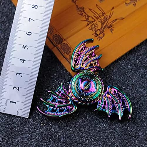 Multibao Fidget Finger Spinner Hand Spin Rainbow Cool Dragon Eye Wing Metal Focus Stainless Steel Fingertip Gyro Stress Relief Toy Party Birthday Gift for Kids and Adults…