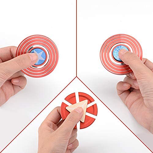 Superhero Fidget Spinners Toys Pack for Kids Adults, Metal Finger Hand Spinner Gadget for Stress Relief, Birthday Gifts Bag Fillers Party Favor Classroom Prizes Superhero Toy for Age 5 6 7 8 9