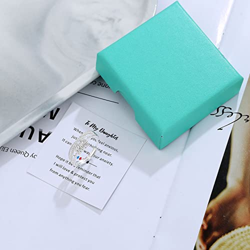 Anxiety Ring,Silver Zirconia,Spinner Fidget,Women Adjustable Stress Reliever With Jewellery Box,Jewelry,Love Girls,Thumb,Daughter Mood Gifts Finger toys Personalised Friendship,for Kids,ladies,Mother