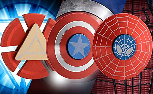 Superhero Fidget Spinners Toys Pack for Kids Adults, Metal Finger Hand Spinner Gadget for Stress Relief, Birthday Gifts Bag Fillers Party Favor Classroom Prizes Superhero Toy for Age 5 6 7 8 9