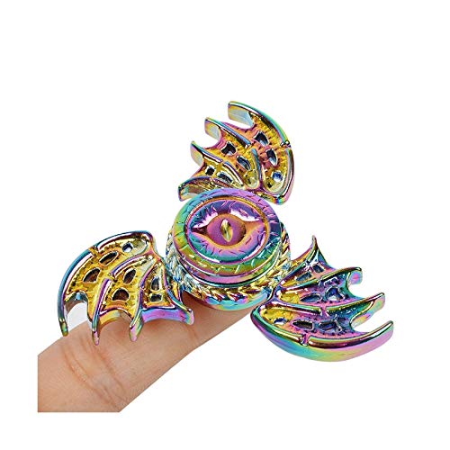 Phoenix Cool Fidget Hand Spinners Dragon Wing Finger Spinner Metal Focus Stainless Steel Fingertip Gyro Stress Relief Spiral Twister Toy Party Favors Birthday Gift for Kids Adults(Rainbow)…