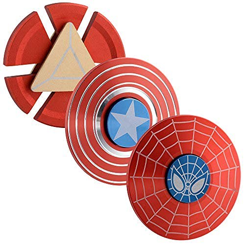 Superhero Fidget Spinners Toys Pack for Kids Adults, Metal Finger Hand Spinner Gadget for Stress Relief, Birthday Gifts Bag Fillers Party Favor Classroom Prizes Superhero Toy for Age 5 6 7 8 9