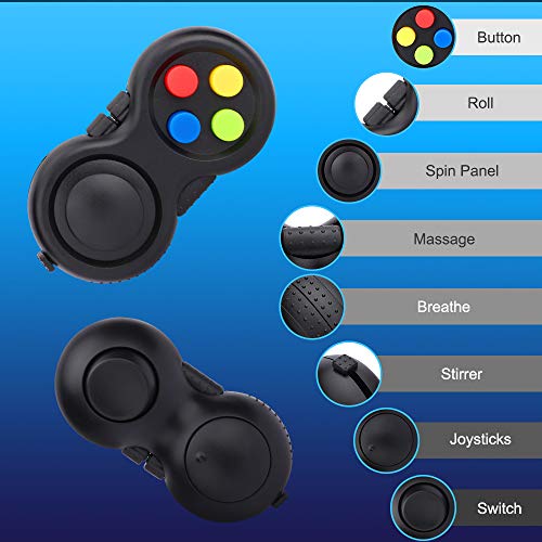 Infinity Cube 2 PCS Fidget Cube Puzzle, 3D Fidget Controller Pad Toy For Kids Adults, Fidget Chain Stress Anxiety Relief for Mini Gadget Desk Fidget Finger Toys for Killing Time