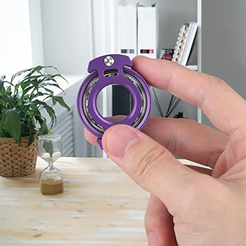 Aolcev Fidget Spinner Fidget Toy Hand Spinner Stainless Steel Metal 1-3 Min Rotating Fidget Sensory Toy Handheld Fidget Toys Finger Gyro Toy EDC Focus Anxiety Stress Relief Toys for Kids Adults Purple