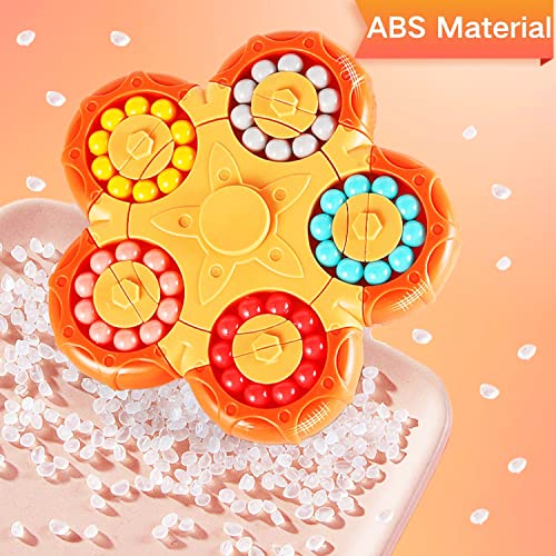 Steemjoey Magic Bean Rotating Cube, Hand Toy Jigsaw Puzzle Toy, Stress Relief Sensory Fidget Toy Sorting Brain Training Iq Games Cube Toy Finger Toy, Gift for Kids and Adults for Christmas Birthday