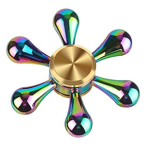 Vofolen Fidget Spinner Finger Hand Spinner Fidget Toy Durable Fast Bearing Precision Metal Fidget Spinners Novelty Toys Used to Relieve Stress Anxiety ADHD Party Favors Gifts For Kids Adult -Colorful