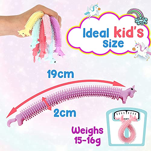 Sensory Fidget Stretchy String, Stress Relief String Toys for Kids and Adults, 6 Pcs Strings Against Anxiety, Fidgeting, Therapeutic Anxiety Reliever for Kids with Autism, ADD, ADHD (unicorn)