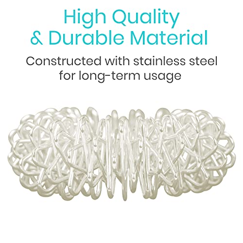 Vive Spike Fidget Rings (12 Piece) - Metal Spiky Fidget Band - for Anxiety, Stress Relief, Kids, Women, Men, Children - Silent Finger Massage Roller - for Acupressure, Home, School, Car and Travel