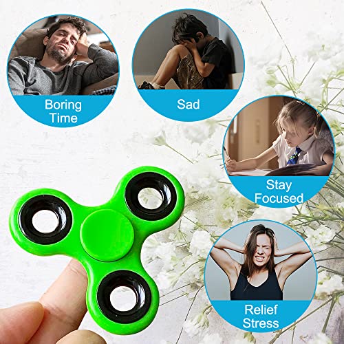 Fidget Spinner Bulk 10 Pack, Hand Fidget Spinner Toys for Teens Adults, Sensory Finger Toys Set for Kids, Gifts for Birthday Party Favors Stress Relief Reducer Anit Anxiety