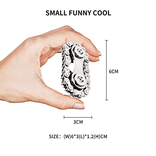 Fidget Chain Sensory Toys Autism-Single Finger Fast Bearings Bike Chain Gears Hand Fidget Spinner,Novelty Toys Used to Relieve Stress, Anxiety, Party Favors Gifts For Kids Adult ADD ADHD EDC