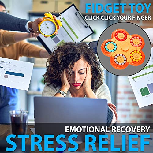 Steemjoey Magic Bean Rotating Cube, Hand Toy Jigsaw Puzzle Toy, Stress Relief Sensory Fidget Toy Sorting Brain Training Iq Games Cube Toy Finger Toy, Gift for Kids and Adults for Christmas Birthday