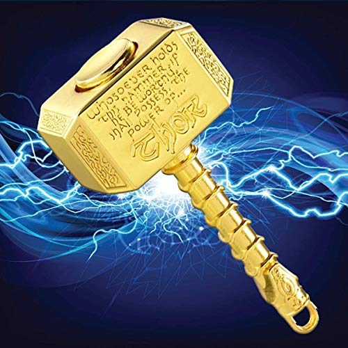 Thor Hammer Fidget Spinner Metal for Kids Adults, Fidgit Finger Hand Spinner Cube Blocks Chain Desk Spinning Top Toy For Home Office, Anti Anxiety Toy Fingertip Gyro Stress Relief