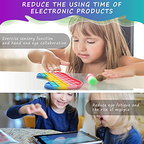 Bdwing Push it Pop Bubble Fidget Toy, Stress Relief Sensory Toys, Silicone jumbo Poppet Fidgets for Autism, Relieve Fatigue Finger Toys for Kids, Adults (Macaron-gamepad)