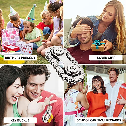 Fidget Chain Sensory Toys Autism-Single Finger Fast Bearings Bike Chain Gears Hand Fidget Spinner,Novelty Toys Used to Relieve Stress, Anxiety, Party Favors Gifts For Kids Adult ADD ADHD EDC