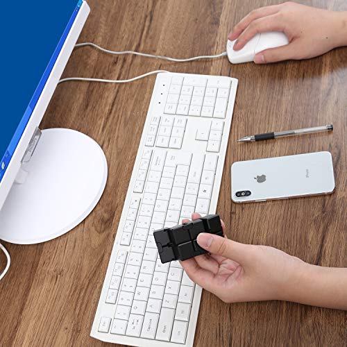 Funxim Infinity Cube Fidget Toy, EDC Fidgeting Game for Kids and Adults, New Version Cool Mini Fidget Finger Toy Best for Stress and Anxiety Relief and Kill Time, Scrub (Black)