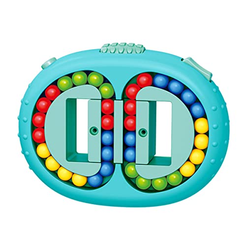 Jagowa 1 Piece Double-Sided Ball Puzzle Cube Fidget Toy for Kid, Magic Cube Creative Finger Puzzle Cube for Children 4-6 Years Old (Blue)