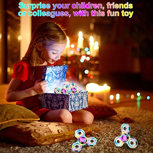 Vunake Fidget Spinner Hand Spinner Fidget Toys for Kids Adults Stainless Steel Bearing High Speed 2-5 Min Spins Precision Brass Tri Finger Gyro Toy EDC ADHD Focus Anxiety Stress Relief Sensory Toys