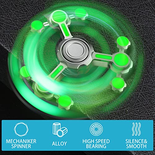 Boost Kinetic Energy Fidget Spinner Toy for Kids Adults, Glow in The Dark Big Hand Finger Spiner Spinning Top Desk Toy for Stress Relief Anti Anxiety, Brithday Christmas Stocking Stuffer