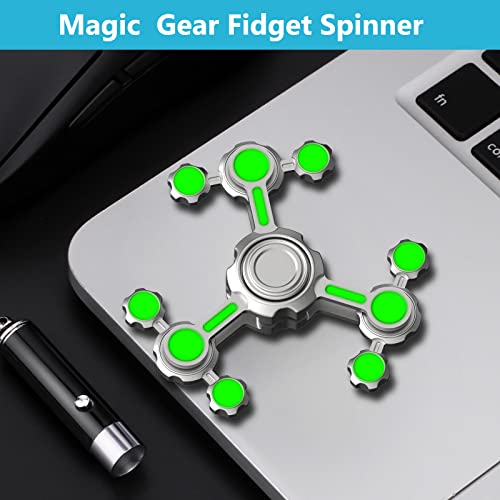 Boost Kinetic Energy Fidget Spinner Toy for Kids Adults, Glow in The Dark Big Hand Finger Spiner Spinning Top Desk Toy for Stress Relief Anti Anxiety, Brithday Christmas Stocking Stuffer