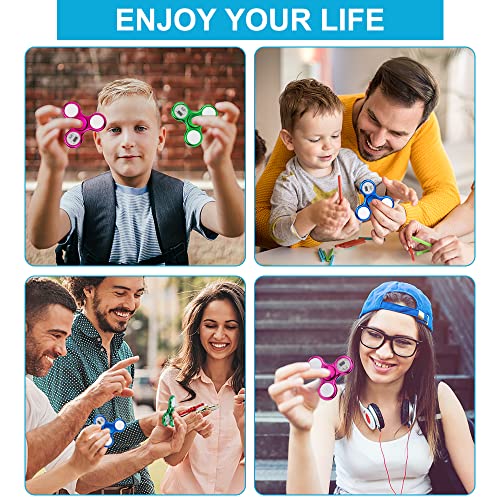 LED Hand Popper Fidget Packs, 6 PCS Light up Fidget Spinner Toys for Kids Teens Adults, Sensory Hand Fidget Toys for Stress Relief, Light Up Finger Toys for Birthday Party Favors
