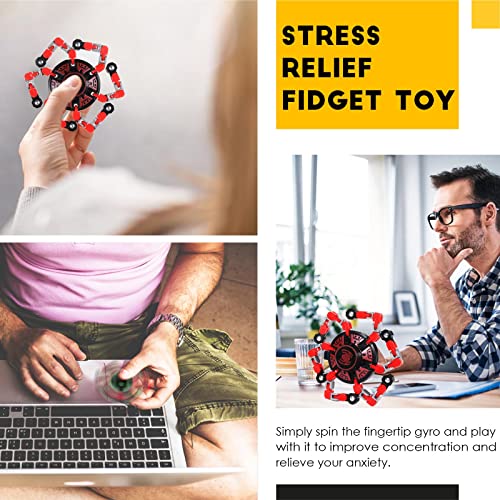 Transmable Fidget Spinner Fingertip Tip Spin Top Toy Spiderman, Funny DIY Finger Spinner Creative Twisted and Deformed Doll Robot Fingertip Mechanical Gyro Boys Girls Kids Adults Sensory Toys All Ages